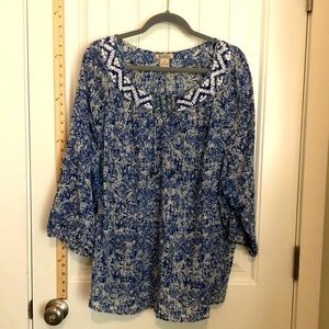 Lucky Brand, floaty peasant top